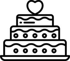 Cake outline illustration vector