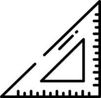 set square outline illustration vector