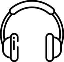 Headphone outline illustration vector