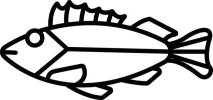 peces de roca contorno ilustración vector
