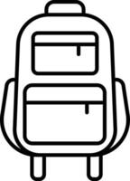 back pack outline illustration vector