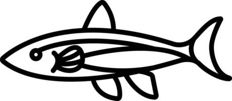 Neon Fish outline illustration vector