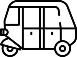 Bajaj auto outline illustration vector