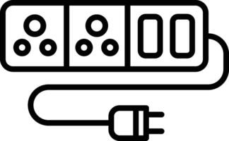 Plug box outline illustrations vector