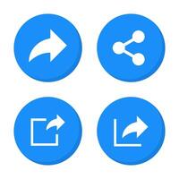 Share link button icon in flat design. Hyperlink concept vector