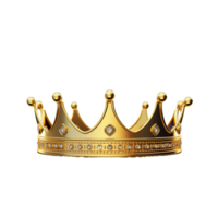 generated ai golden crown on transparent background png