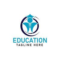 educación logo, academia logo vector