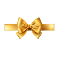 generated ai Ribbon or golden bow isolated on transparent background png