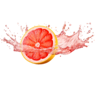 generated ai orange splash with water on transparent background png