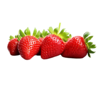 generated ai Strawberries isolated premium on transparent background png