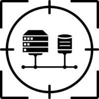 almacenamiento datos icono símbolo imagen para base de datos ilustración vector