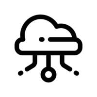cloud icon. line icon for your website, mobile, presentation, and logo design. vector