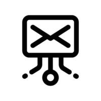 correo electrónico icono. línea icono para tu sitio web, móvil, presentación, y logo diseño. vector