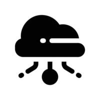 nube icono. glifo icono para tu sitio web, móvil, presentación, y logo diseño. vector