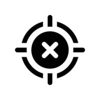 target icon. glyph icon for your website, mobile, presentation, and logo design. vector