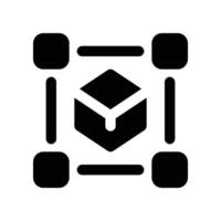 blockchain icon. glyph icon for your website, mobile, presentation, and logo design. vector