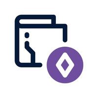 wallet icon. dual tone icon for your website, mobile, presentation, and logo design. vector