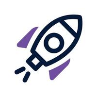 spaceship icon. dual tone icon for your website, mobile, presentation, and logo design. vector