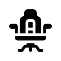 gaming chair icon. glyph icon for your website, mobile, presentation, and logo design. vector