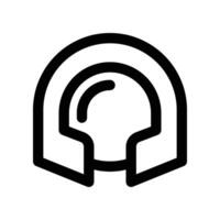 helmet icon. line icon for your website, mobile, presentation, and logo design. vector