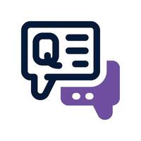 question icon. dual tone icon for your website, mobile, presentation, and logo design. vector