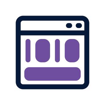 binary icon. dual tone icon for your website, mobile, presentation, and logo design. vector