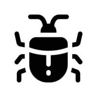 bug icon. glyph icon for your website, mobile, presentation, and logo design. vector