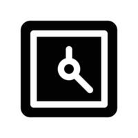 clock icon. glyph icon for your website, mobile, presentation, and logo design. vector