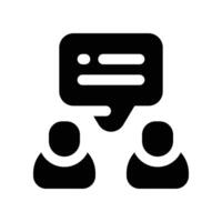 dialogue icon. glyph icon for your website, mobile, presentation, and logo design. vector