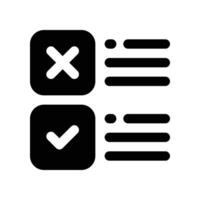 checklist icon. glyph icon for your website, mobile, presentation, and logo design. vector