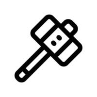 hammer icon. line icon for your website, mobile, presentation, and logo design. vector