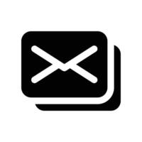 email icon. glyph icon for your website, mobile, presentation, and logo design. vector