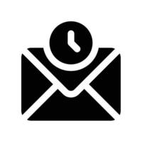 delay email icon. glyph icon for your website, mobile, presentation, and logo design. vector