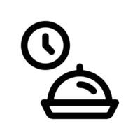 lunchtime icon. line icon for your website, mobile, presentation, and logo design. vector