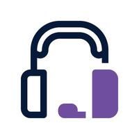 call center icon. dual tone icon for your website, mobile, presentation, and logo design. vector