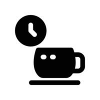 café descanso icono. glifo icono para tu sitio web, móvil, presentación, y logo diseño. vector