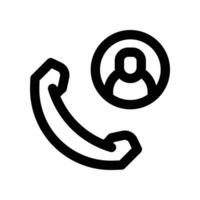 customer call icon. line icon for your website, mobile, presentation, and logo design. vector