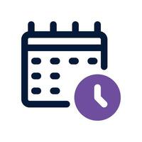 schedule icon. dual tone icon for your website, mobile, presentation, and logo design. vector