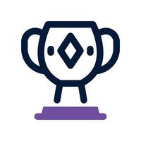 trophy icon. dual tone icon for your website, mobile, presentation, and logo design. vector