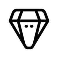 diamond icon. line icon for your website, mobile, presentation, and logo design. vector