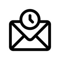 retrasar correo electrónico icono. línea icono para tu sitio web, móvil, presentación, y logo diseño. vector