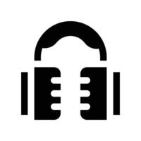 headphone icon. glyph icon for your website, mobile, presentation, and logo design. vector