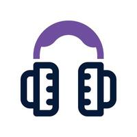 headphone icon. dual tone icon for your website, mobile, presentation, and logo design. vector