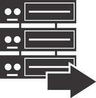 almacenamiento datos icono símbolo imagen para base de datos ilustración vector