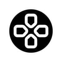 gamepad button icon. glyph icon for your website, mobile, presentation, and logo design. vector