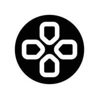 gamepad button icon. glyph icon for your website, mobile, presentation, and logo design. vector