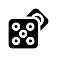 dice icon. glyph icon for your website, mobile, presentation, and logo design. vector