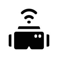 vr glasses icon. glyph icon for your website, mobile, presentation, and logo design. vector