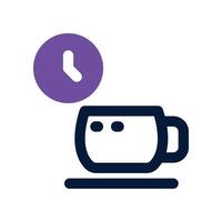 café descanso icono. doble tono icono para tu sitio web, móvil, presentación, y logo diseño. vector