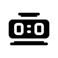 desk clock icon. glyph icon for your website, mobile, presentation, and logo design. vector